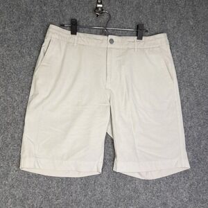 Mens Faherty All Day Shorts Gray Size 34 Golf Travel Stretch 9" Inseam